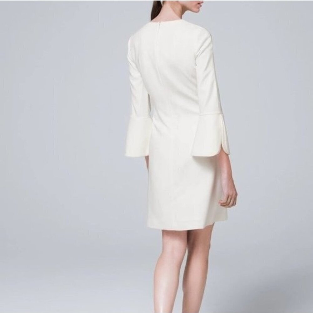 NWOT White House Black Market Petal-Sleeve Shift Dress - Picture 3 of 6